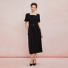 QF843斯尔丽25夏季新款法式浪漫U型领直身中长高雅白领小礼服连衣裙 商品缩略图3