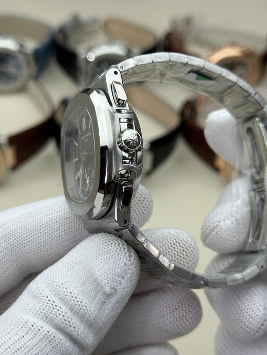 3K厂V3升级版薄薄薄！真功能，真小秒！百达翡丽鹦鹉螺5980多功能计时腕表【表壳】腕表尺寸40.5毫米，厚度为全网最薄仅13.5毫米，同正品一致的枕型表壳采用正面拉丝❕❕❕ 商品图7