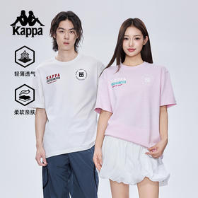 Kappa卡帕背靠背新款夏季情侣运动短袖男宽松休闲t恤透气上衣女款KPCJBTD15