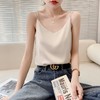 雀说丝绸缎面女装新修身v领短款小众设计内搭美背吊带背心ALR-D23 商品缩略图2