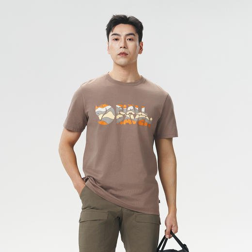 北极狐 男士户外短袖T恤 2025春夏徒步登山印花休闲上衣12600268 商品图1