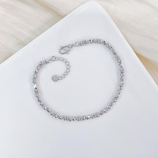 【限时8.8折】【线上铂金馆】PT950 铂金空心调节转运金珠间款手链（内里为铂金链）(PTSL00042)预售产品下单后不退款不退货不换货不补差价) 商品图1