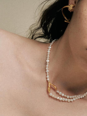 LS｜La aureola Necklace 珍珠V项链 [ 金 / 银 ] 【Celestial】