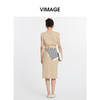 VIMAGE纬漫纪夏季新款时尚通勤无袖收腰显瘦连衣裙V2107728 商品缩略图3