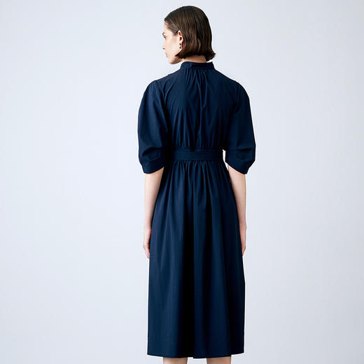 EITIE爱特爱夏季新款气质通勤V领收腰显瘦衬衫连衣裙7807538 商品图5