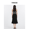 VIMAGE纬漫纪新款条纹显瘦百搭短款修身吊带上衣V2201824 商品缩略图4