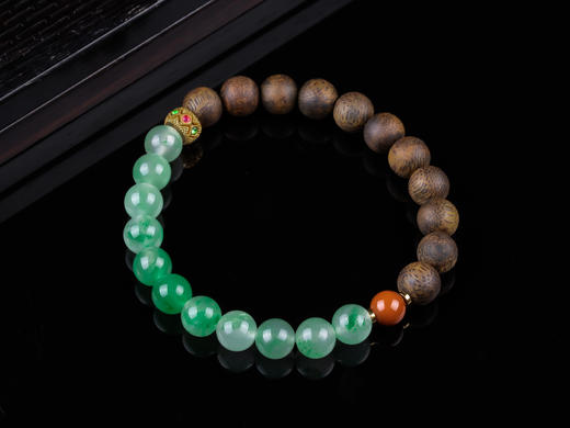 XY0310沉香+南红非洲翠手串 商品图6