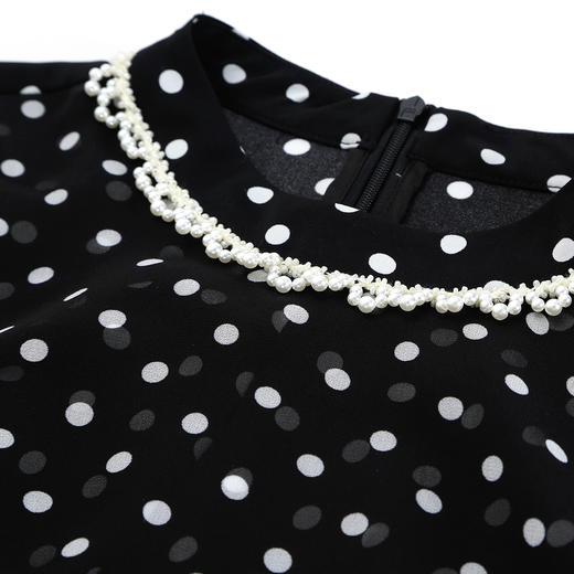 QF865斯尔丽2025夏季新款法式优雅浪漫个性袖设计感收腰收褶显瘦连衣裙 商品图5