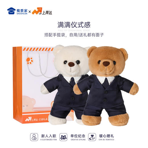 【实付满199送钥匙扣】【单位小熊】可定制创意毛绒职业小熊公仔儿童玩具服装可脱送礼礼物 商品图6