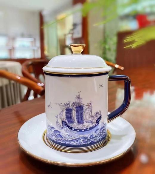 【6F】国瓷永丰源 四海升平三件套盖杯（海浪版） 商品图1