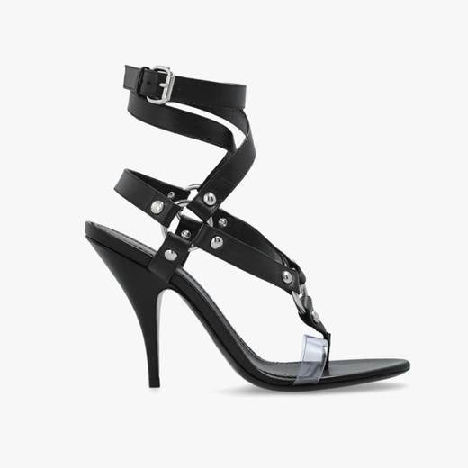 DSQUARED2 女士束缚德比高跟凉鞋 黑色 HSW0261 01500001 2124 商品图0