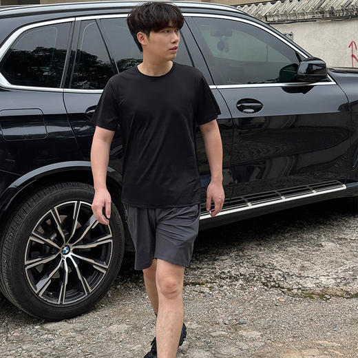 夏日运动健身必备【真维斯冰丝情侣款速干套装】手感柔滑 上身自带凉感 透气性好 纯色色系 商品图6