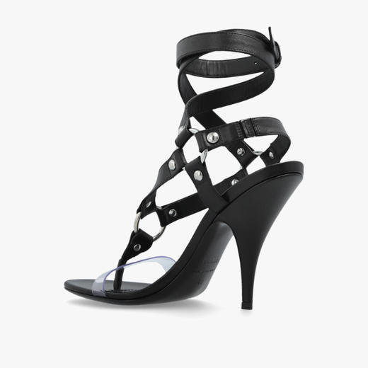 DSQUARED2 女士束缚德比高跟凉鞋 黑色 HSW0261 01500001 2124 商品图1