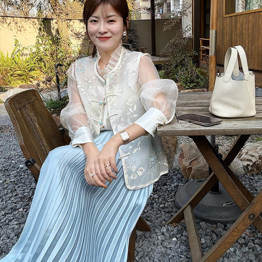 【不换不退】良木礼醋酸百褶半裙（W782） 商品图1