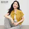 熙世界棉麻衬衫短外套女薄2025夏装新款工装风小个子短袖开衫上衣 商品缩略图0