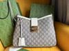 夏季特惠💰1050 原单古驰【原厂皮】米色和乌木色GG 女士挎包 Supreme帆布795113 商品缩略图0