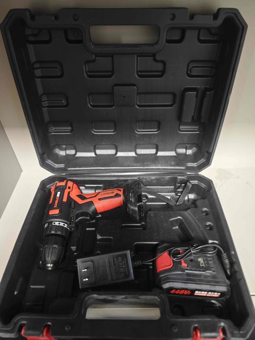 【货号04192】包邮21V无刷锂电钻一电一充塑料盒包装充电钻正反调速功能双速电钻 商品图8