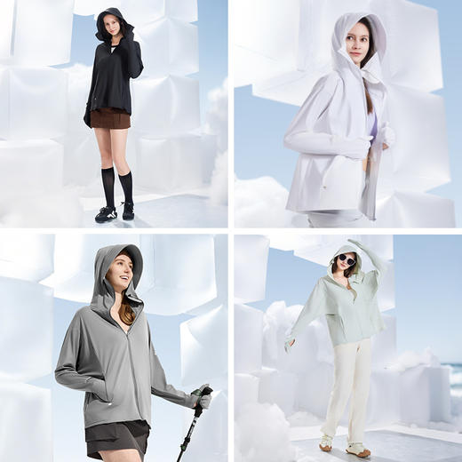 自带手套】素湃指尖防晒衣落肩袖全波段防紫外线凉感防晒服女夏F588 商品图3