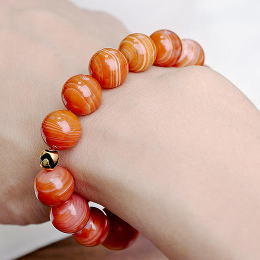 易祈吉祥五行补金系列手链天然南红手串属火系列手链文饰品送礼男女通用手串礼物 商品图3