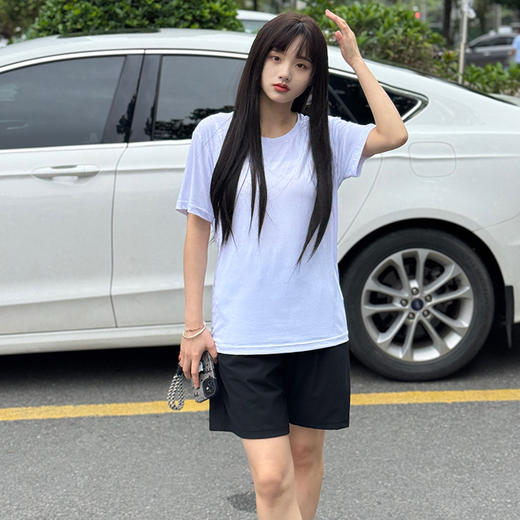 夏日运动健身必备【真维斯冰丝情侣款速干套装】手感柔滑 上身自带凉感 透气性好 纯色色系 商品图10