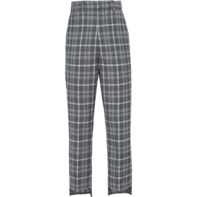 6941078056992  MO&Co. 复古格纹不规则直筒女装休闲裤