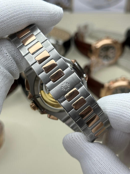 3K厂V3升级版薄薄薄！真功能，真小秒！百达翡丽鹦鹉螺5980多功能计时腕表【表壳】腕表尺寸40.5毫米，厚度为全网最薄仅13.5毫米，同正品一致的枕型表壳采用正面拉丝‼️‼️ 商品图4