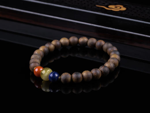 XY0312沉香+南红蜜蜡青金石手串 商品图4