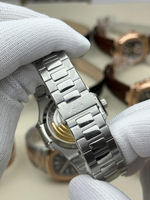 3K厂V3升级版薄薄薄！真功能，真小秒！百达翡丽鹦鹉螺5980多功能计时腕表【表壳】腕表尺寸40.5毫米，厚度为全网最薄仅13.5毫米，同正品一致的枕型表壳采用正面拉丝❕❕❕ 商品图11