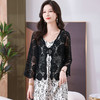 雀说镂空外搭开衫女薄款蕾丝小披肩防晒坎肩搭配吊带裙的宽松小衫AL1729 商品缩略图2