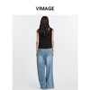 VIMAGE纬漫纪休闲背心内搭外穿U领宽松针织无袖上衣2025夏季新款V2301938 商品缩略图4