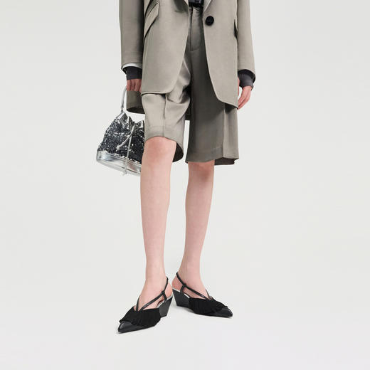 lost in echo2025春夏新款时尚高级尖头流苏坡跟凉鞋高跟鞋单鞋女 商品图3