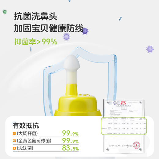 [解先森专属] 小象舒比儿童洗鼻器家用鼻腔冲洗鼻炎鼻塞专用冲洗器医用抗菌洗壶 商品图9