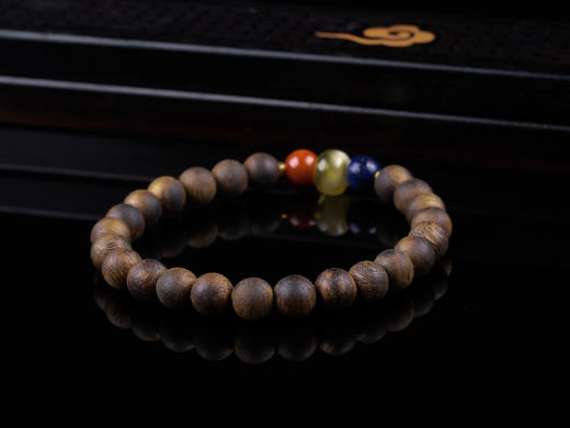 XY0312沉香+南红蜜蜡青金石手串 商品图5