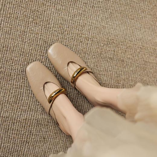 手工女鞋一字带半拖鞋女款2025新款爆款3CM洋气百搭穆勒鞋夏 商品图1