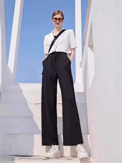 热卖中！！【简约百搭 不挑腿型裤】黑科技冰感原纱云朵防晒冰丝微喇叭降暑裤 阔腿裤  0贴肤瞬感凉+弹力高腰+垂感遮肉+柔软面料速干宽松休闲裤女 商品图1