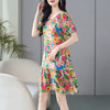 WWM69469小个子宽松A版娃娃印花真丝连衣裙子女度假风约会小裙 商品缩略图2