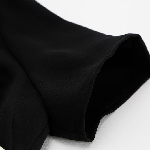 QF846斯尔丽25新款法式浪漫圆领撞色滚边显肩窄高级白领气质款连衣裙 商品图5