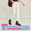 【米白宽松蛋卷】simplepieces春秋款SPS牛仔直腿九分翻边直筒裤 商品缩略图1