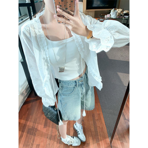 【149元任选2件】最后一波现货！温柔风法式花边喇叭袖衬衫 商品图2