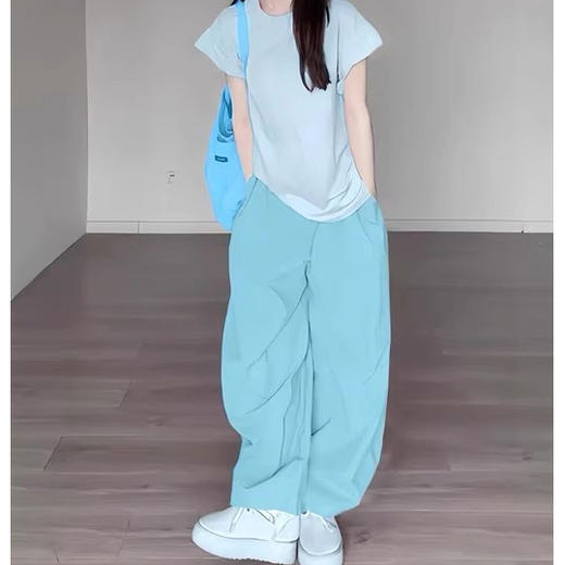 裁缝学苑AS474运动连肩无袖T恤纸样女装设计感阔腿长裤套装打版裁剪样板 商品图7