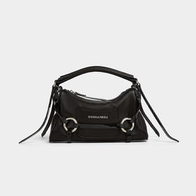 DSQUARED2 女士金属铭文束缚手提包 黑色 HBW0067 18907016 2124