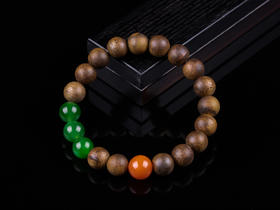 XY0308沉香+南红碧玉手串