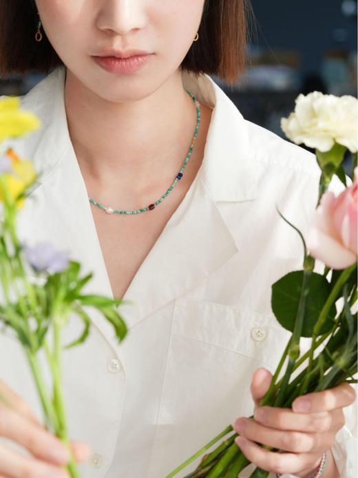✨夏日的入场券【天然绿松多宝石项链】新中式多宝绿松石项链 春的气息扑面而来!戴上绿色项链去感受万物的苏醒，去追逐那一抹绿意 商品图2