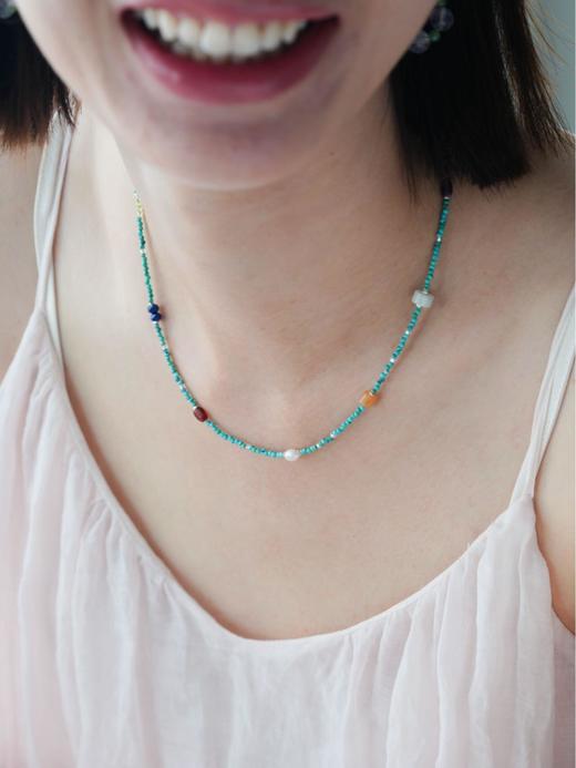 ✨夏日的入场券【天然绿松多宝石项链】新中式多宝绿松石项链 春的气息扑面而来!戴上绿色项链去感受万物的苏醒，去追逐那一抹绿意 商品图4