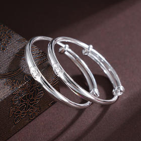 子佩集S999银【福妙如意】童镯【TZ000564-1】纯银七彩拉丝2504