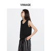 VIMAGE纬漫纪休闲背心内搭外穿U领宽松针织无袖上衣2025夏季新款V2301938 商品缩略图2