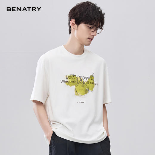 贝纳川夏季圆领立体绣花短袖T恤ECF214010 商品图2