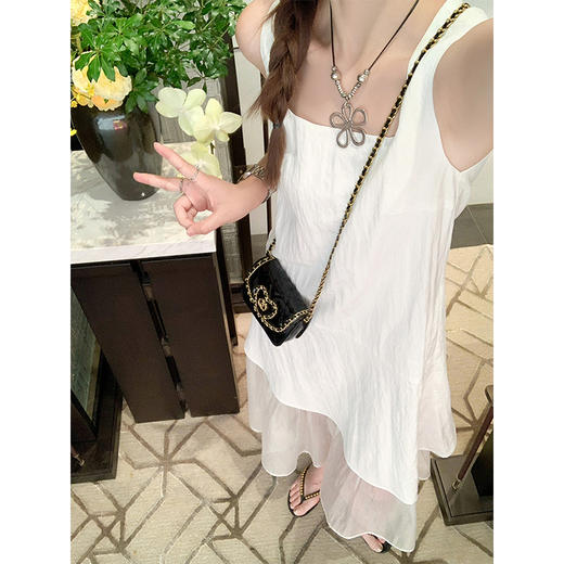 <曾小咸推荐>下摆拼接背心连衣裙宽松 商品图3