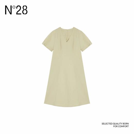 N°28 '瘦瘦裙’2025夏时尚设计师欧若风V领连衣裙休闲宽松气质通勤中长裙子885241L516 商品图4