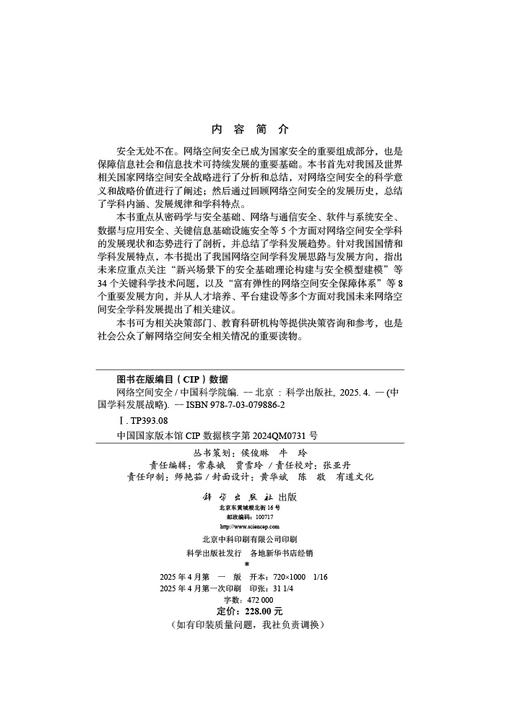 中国学科发展战略·网络空间安全 商品图2